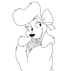Close Up Georgette Free Coloring Page for Kids