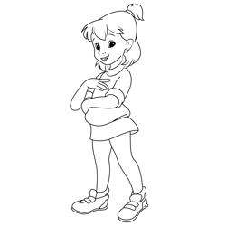 Nice Girl Free Coloring Page for Kids