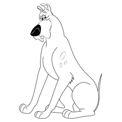 Oliver And Company Dog Free Coloring Page for Kids