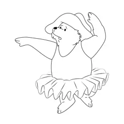 Bear Dance Free Coloring Page for Kids