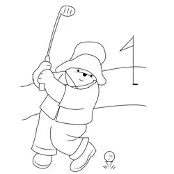 Golf Game Free Coloring Page for Kids