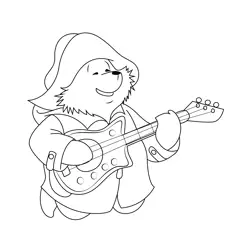 Music Play Free Coloring Page for Kids