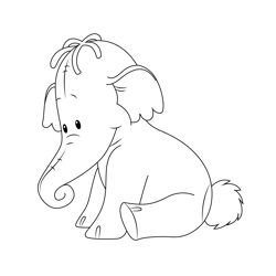 Baby Heffalump Free Coloring Page for Kids