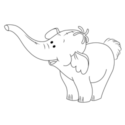 Call Heffalump Free Coloring Page for Kids