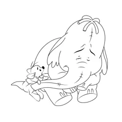 Crying Pooh Free Coloring Page for Kids