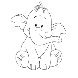 Heffalump Free Coloring Page for Kids