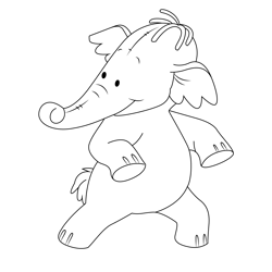 Dance Heffalump Free Coloring Page for Kids