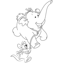 Fast Run Pooh And Heffalump Free Coloring Page for Kids
