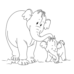 Mothers And Baby Free Coloring Page for Kids