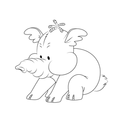 Slip Heffalump Free Coloring Page for Kids