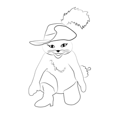Puss In Boots The Three Diablos Free Coloring Page for Kids