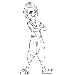 Boun Raya and the Last Dragon Free Coloring Page for Kids