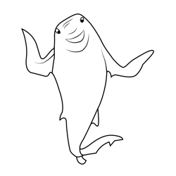 Don Feinberg Shark Tale Free Coloring Page for Kids