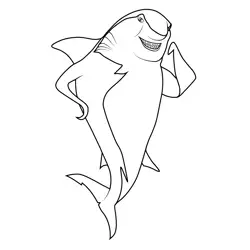Don Lino Shark Tale Free Coloring Page for Kids