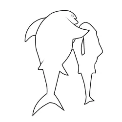Frankie and Lenny s grandfather Shark Tale Free Coloring Page for Kids