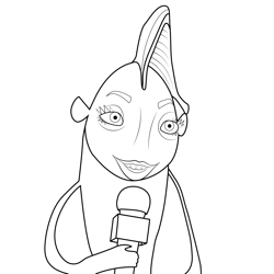 Katie Current Shark Tale Free Coloring Page for Kids