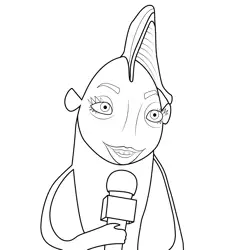 Katie Current Shark Tale Free Coloring Page for Kids