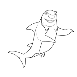 Lenny Shark Tale Free Coloring Page for Kids