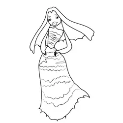 Lola Shark Tale Free Coloring Page for Kids