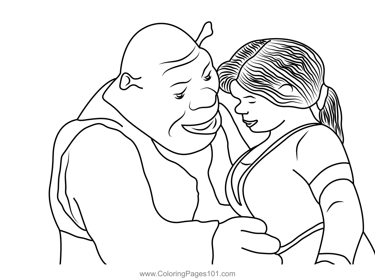 Shrek Png Fiona Png Shrek and Fiona Png Kids Coloring 