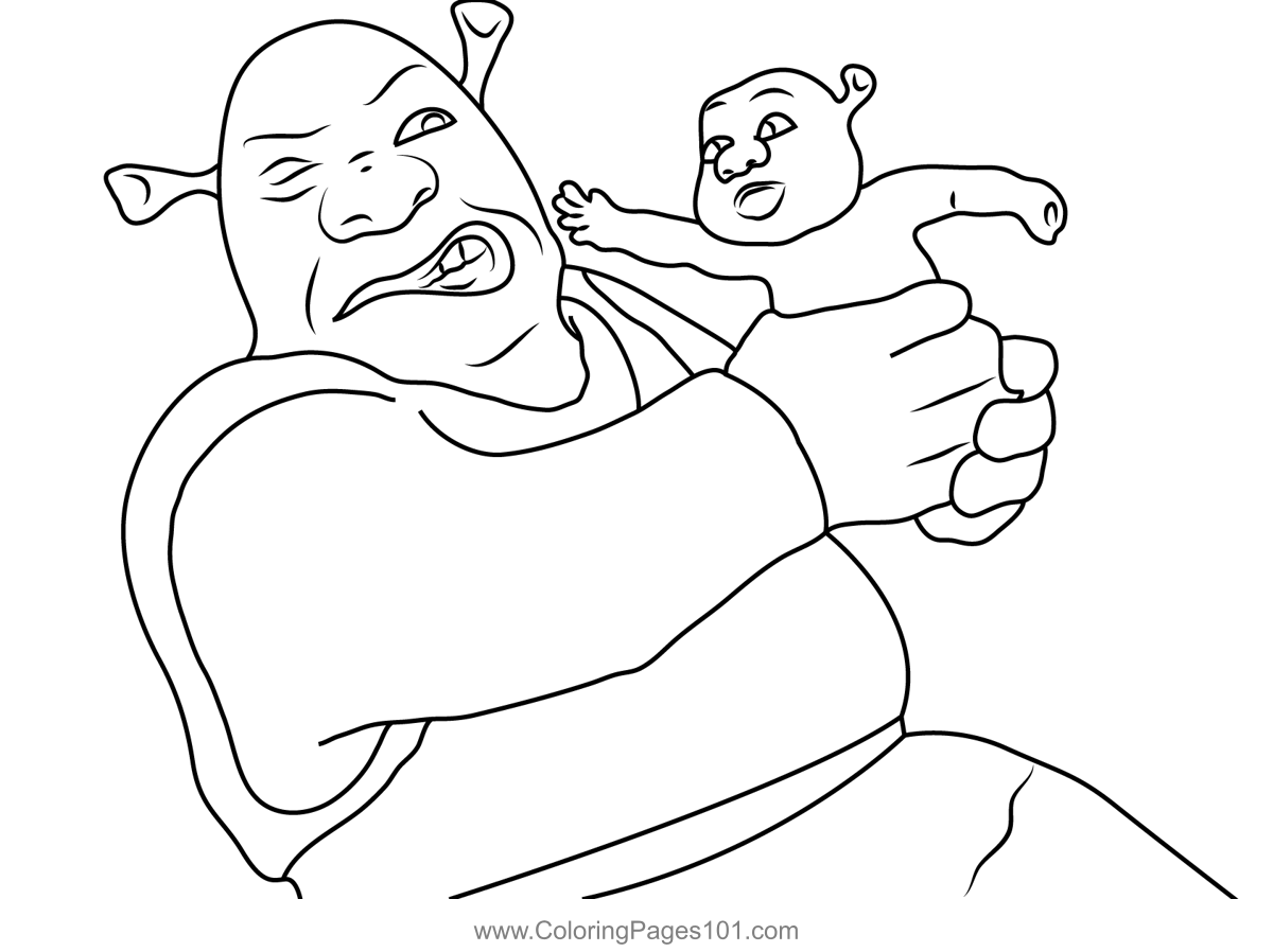 Shrek With His Baby