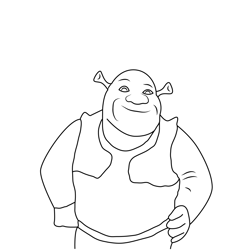 Shrek Free Coloring Page for Kids