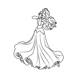 Beautiful Aurora Free Coloring Page for Kids