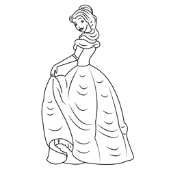 Cute Princess Aurora Free Coloring Page for Kids