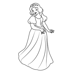 Disney Princess Snow White Free Coloring Page for Kids