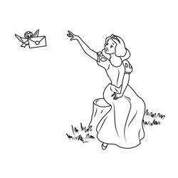 Snow White Free Coloring Page for Kids