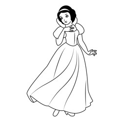 Sweet Snow White Free Coloring Page for Kids