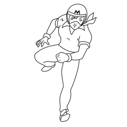 Speed Racer Free Coloring Page for Kids
