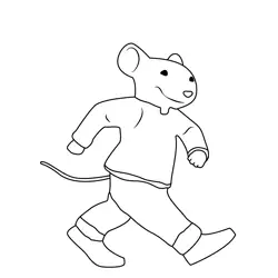 Stuart Little Going To Home Free Coloring Page for Kids