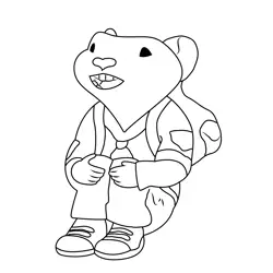 Stuart Little Sitting Free Coloring Page for Kids