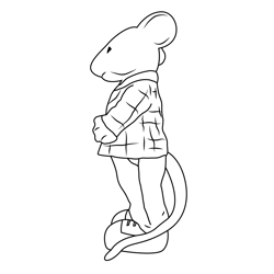 Stuart Little Standing Free Coloring Page for Kids