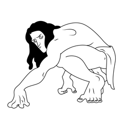 Tarzan Free Coloring Page for Kids