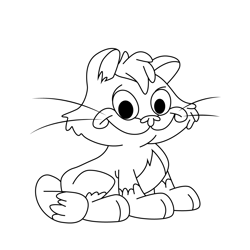 Blue The Garfield Movie Free Coloring Page for Kids