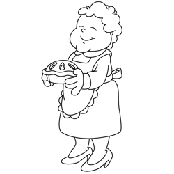 Mrs. Arbuckle The Garfield Movie Free Coloring Page for Kids