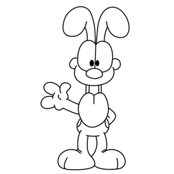 Odie The Garfield Movie Free Coloring Page for Kids