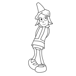 Yellow Crayon The Hero of Color City Free Coloring Page for Kids