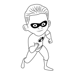 Dash Parr Free Coloring Page for Kids