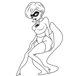 Helen Parr Free Coloring Page for Kids