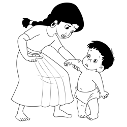 Ranjan & Shanti Free Coloring Page for Kids