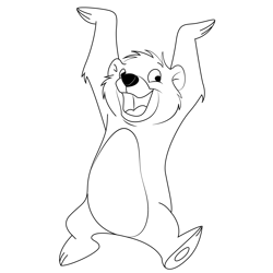 Baby Bear Free Coloring Page for Kids