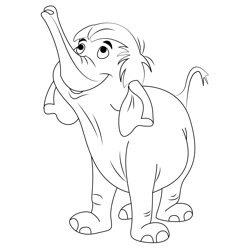 Hathi Free Coloring Page for Kids