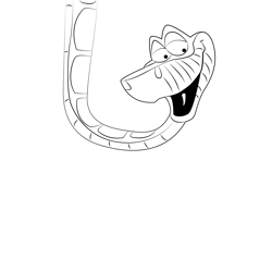 Kaa The Indian Python Free Coloring Page for Kids