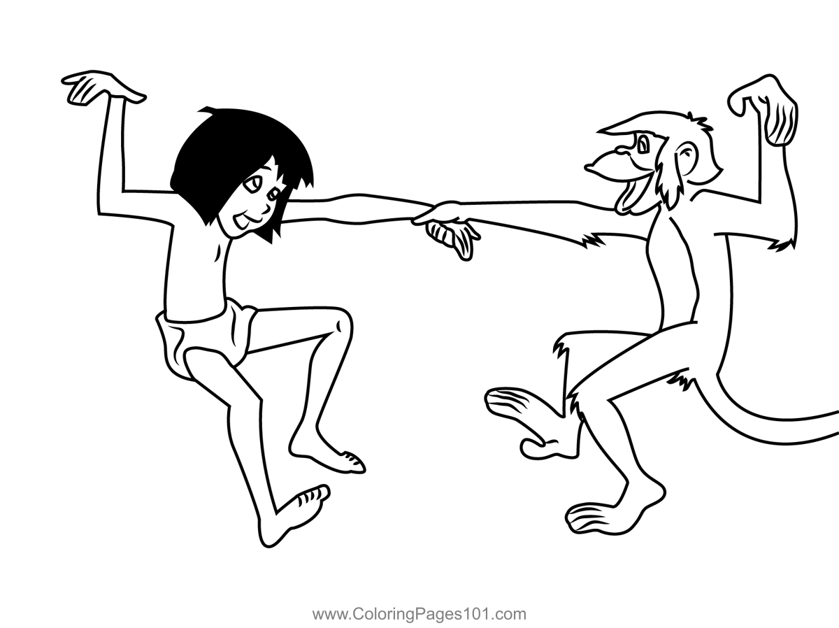 Mowgli Dancing With Monkeys