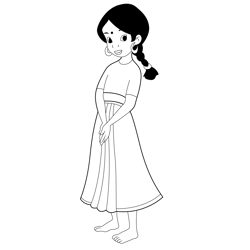 Shanti Free Coloring Page for Kids