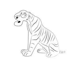 Shere Khan The Tiger Free Coloring Page for Kids