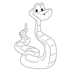 Snek Free Coloring Page for Kids